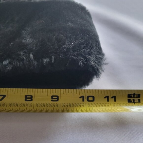 VINTAGE Black Russian Style Cossack Faux Fur with Neck Ear Flaps Hat (Size: S) - Picture 3 of 16